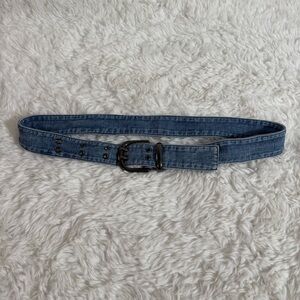 Chambray Denim Belt with Buckle